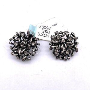 Fox's Cluster Rhinestone Clip on Fashion Earrings